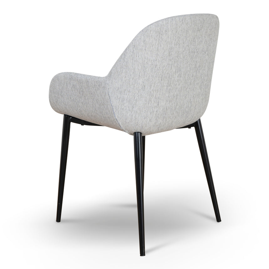 Fabric Dining chair - Silver Grey - View 3