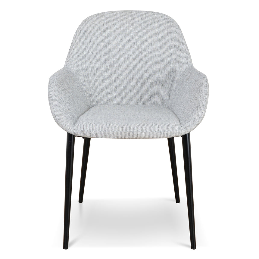 Fabric Dining chair - Silver Grey - View 5