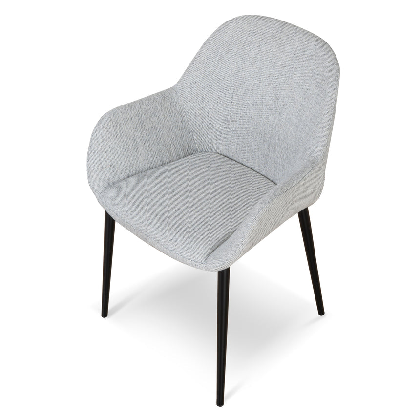 Fabric Dining chair - Silver Grey - View 6