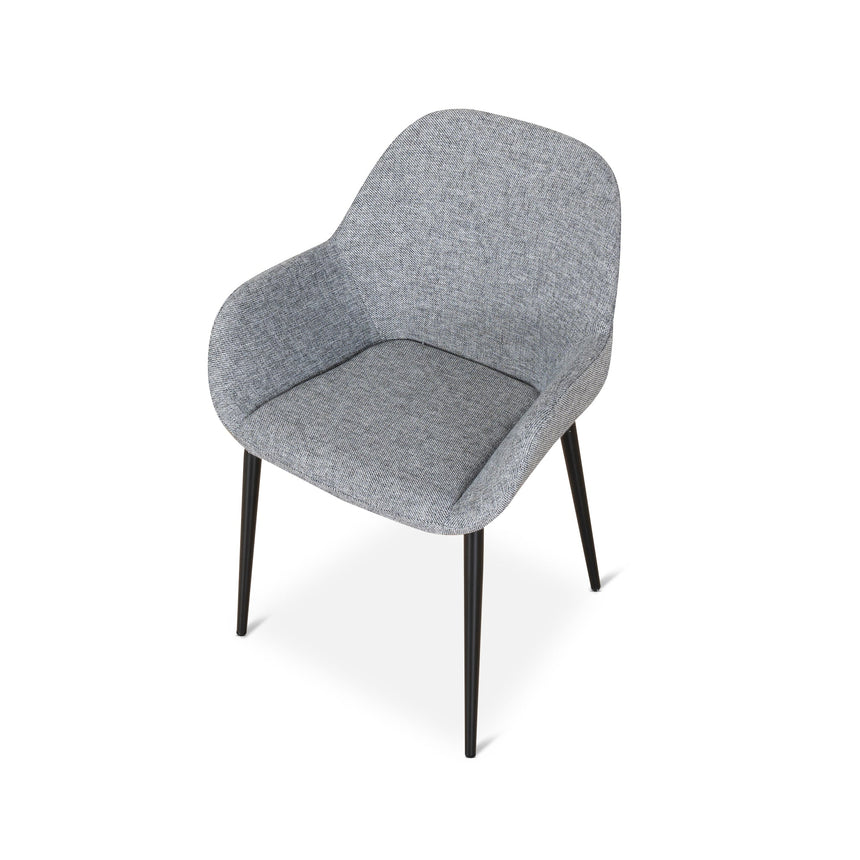 Fabric Dining chair - Lava Grey (Set of 2) - View 9