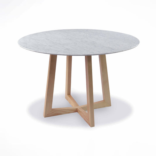 1.15M Marble Round Dining Table | Natural | Myka Home