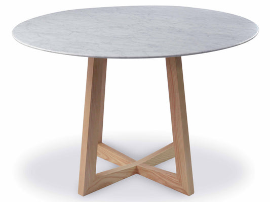 1.15M Marble Round Dining Table | Natural | Myka Home
