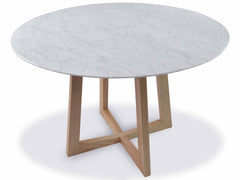 1.15M Marble Round Dining Table | Natural | Myka Home