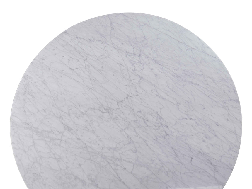 1.15m Marble Round Dining Table - Natural - View 4