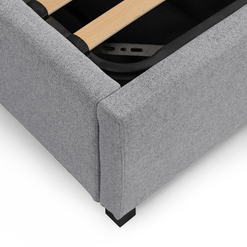 Queen Sized Bed Frame - Spec Grey with Storage - View 7