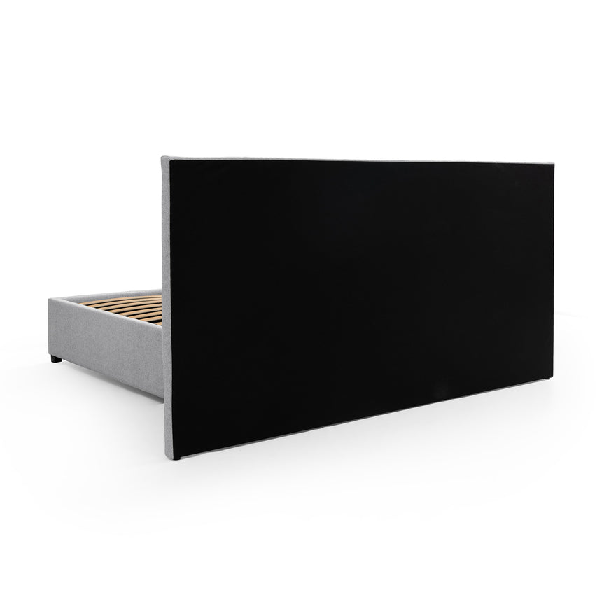 Queen Sized Bed Frame - Spec Grey with Storage - View 10