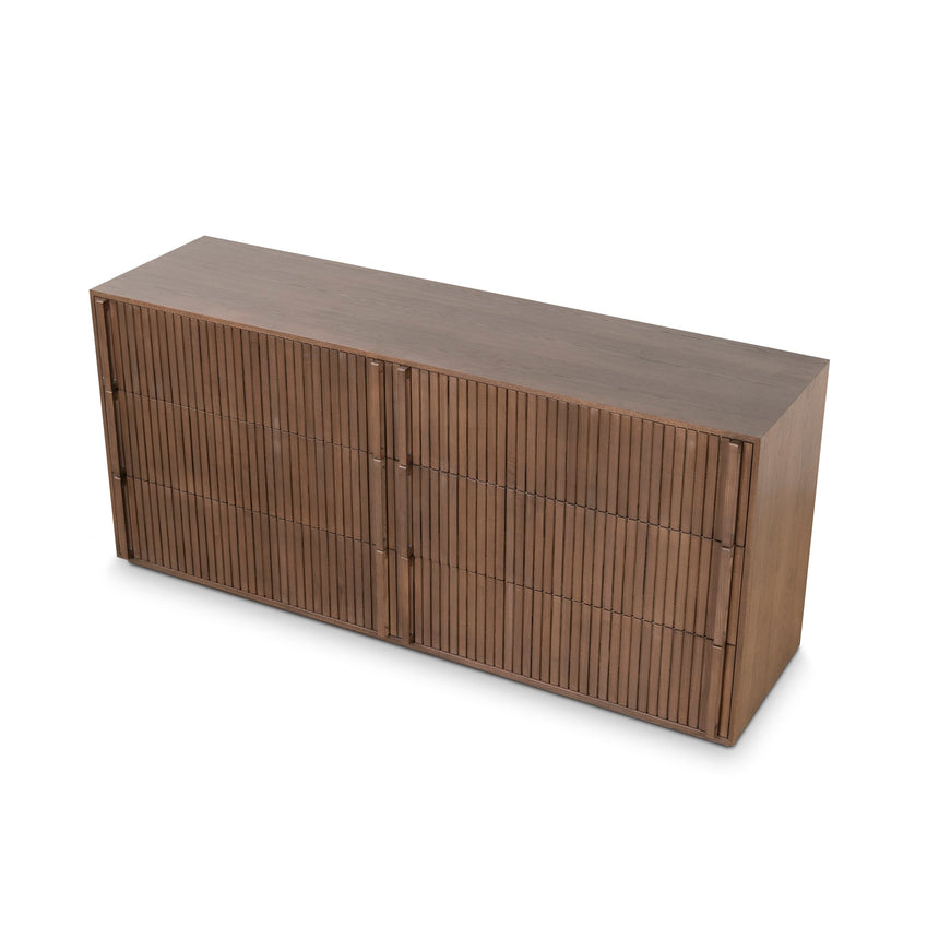 6 Drawer Wooden Chest - Walnut - View 3