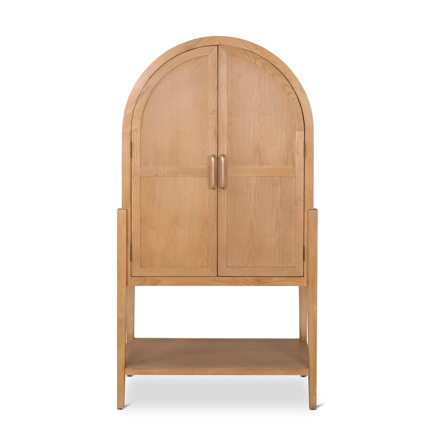 1.83m (H) Ash Curve Cabinet - Natural - View 2