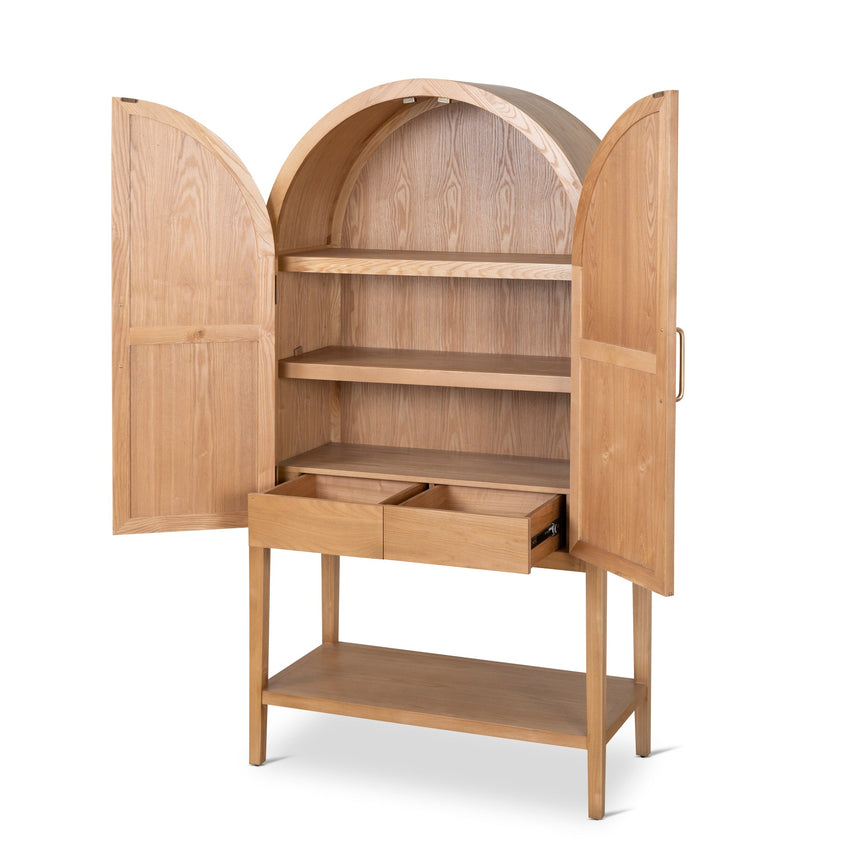 1.83m (H) Ash Curve Cabinet - Natural - View 7