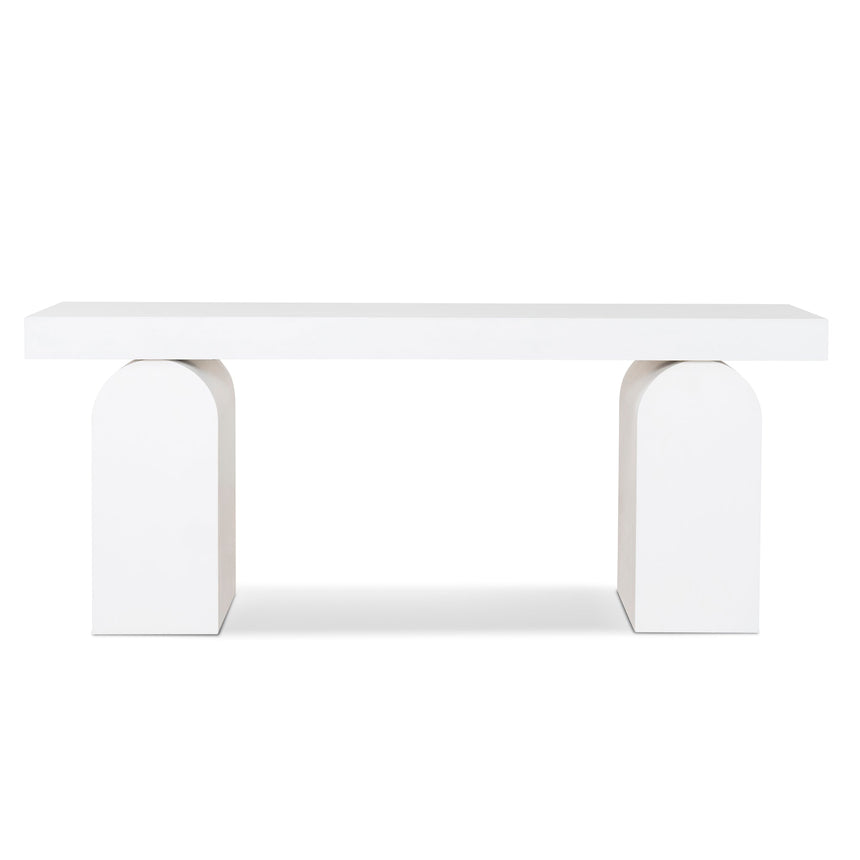 1.9m New Elm Console Table - Full White - View 2
