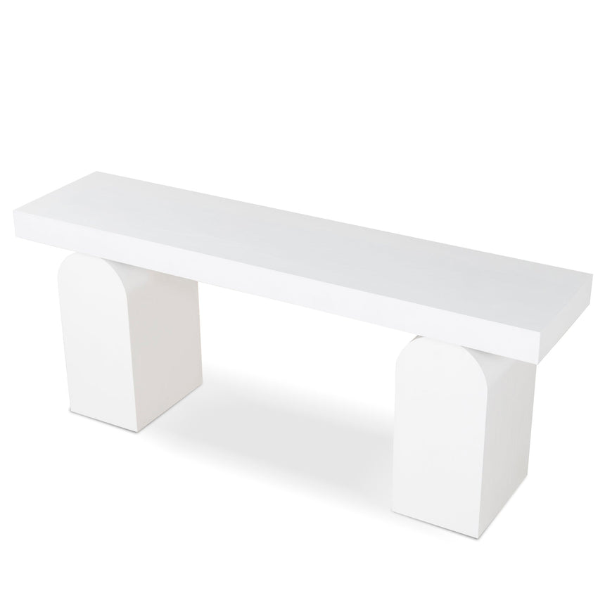 1.9m New Elm Console Table - Full White - View 3