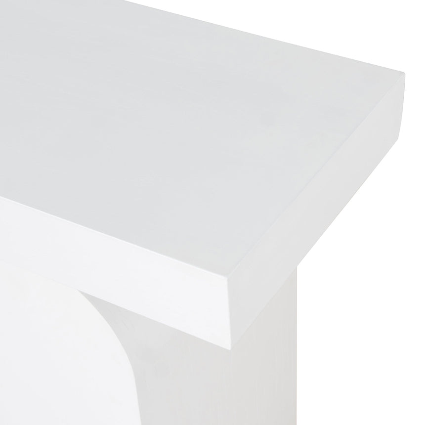 1.9m New Elm Console Table - Full White - View 8