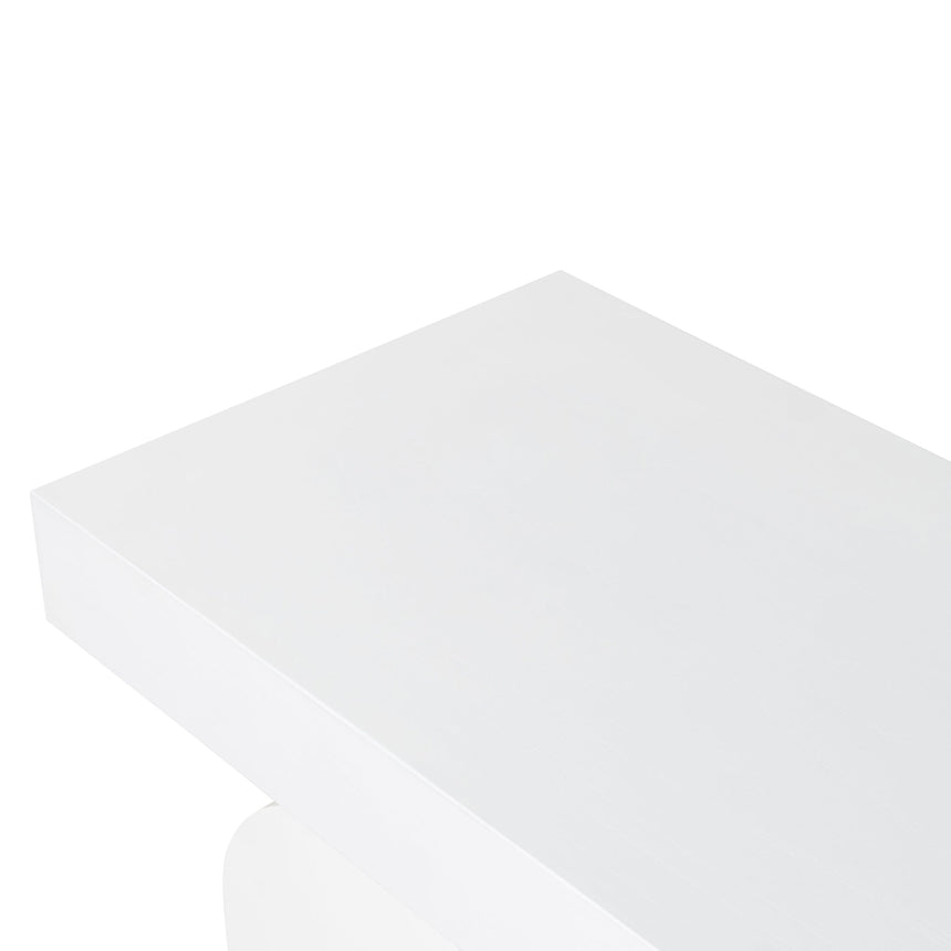 1.9m New Elm Console Table - Full White - View 9