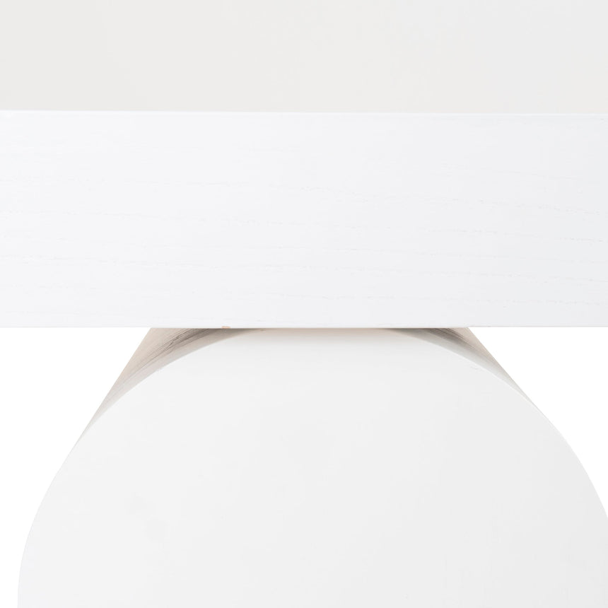 1.9m New Elm Console Table - Full White - View 10