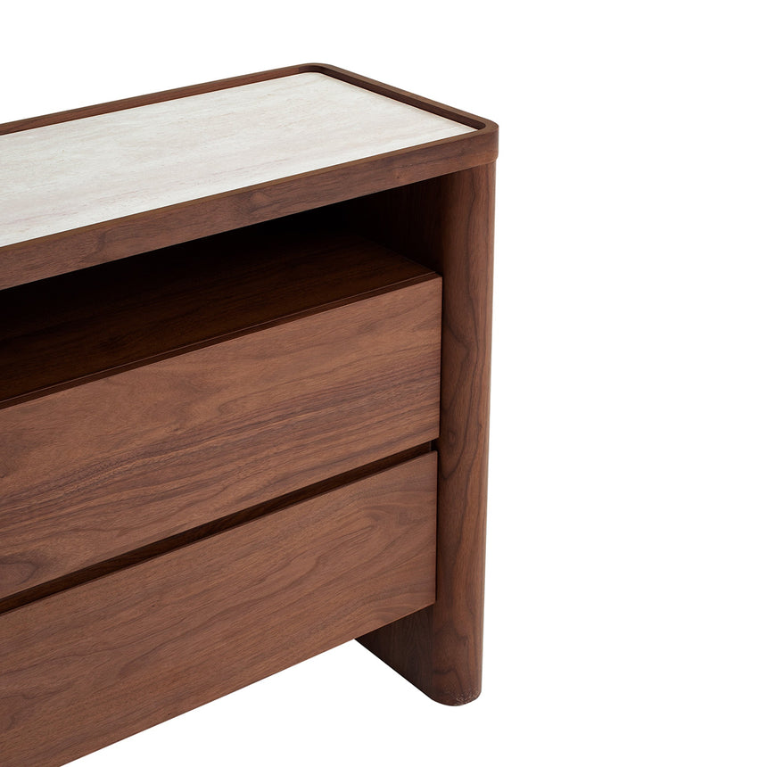 Glass Top Chest of Drawer - Walnut - View 6