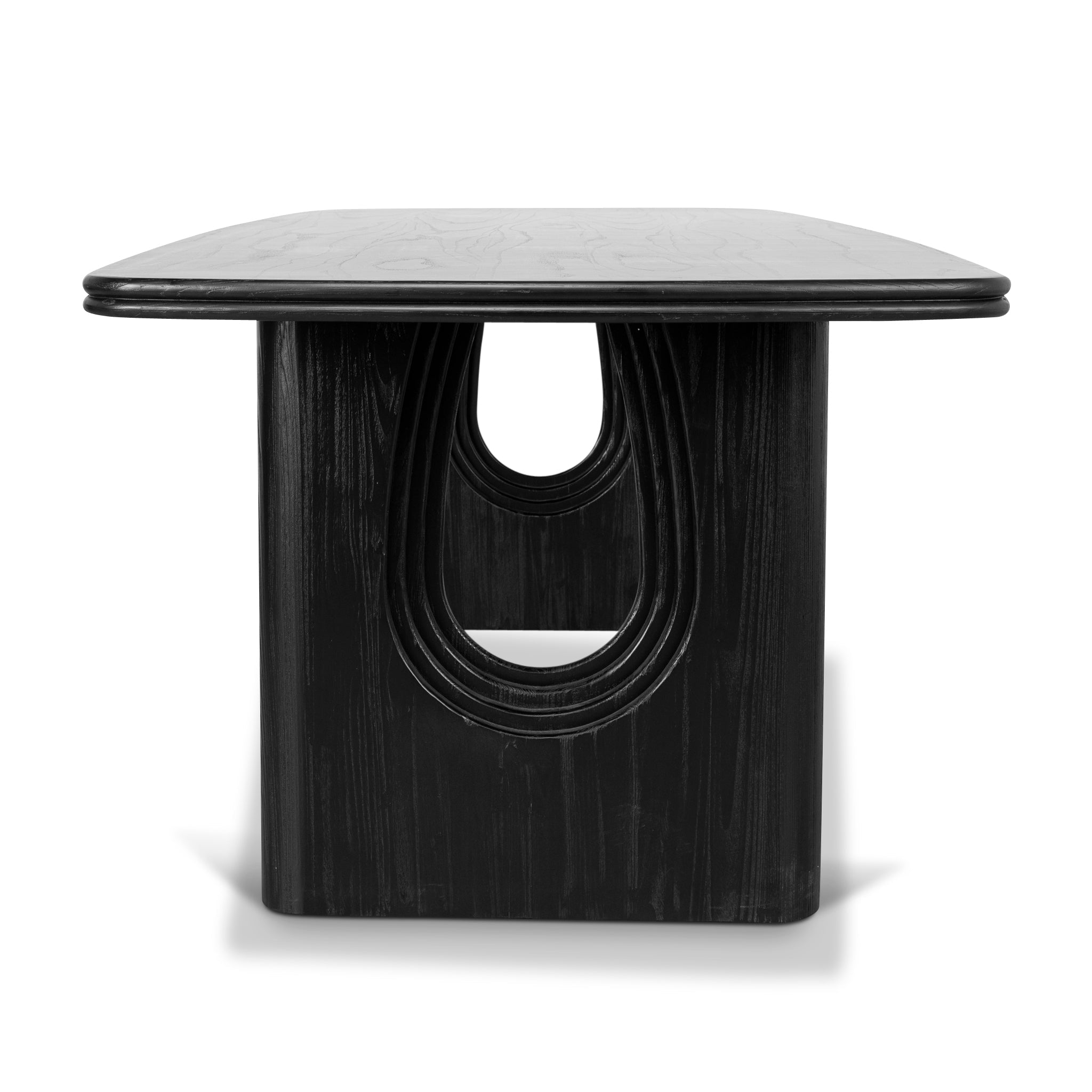2.4M Recycled Fir Dining Table | Full Black | Myka Home