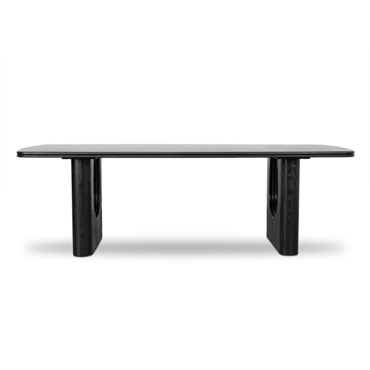 2.4M Recycled Fir Dining Table | Full Black | Myka Home