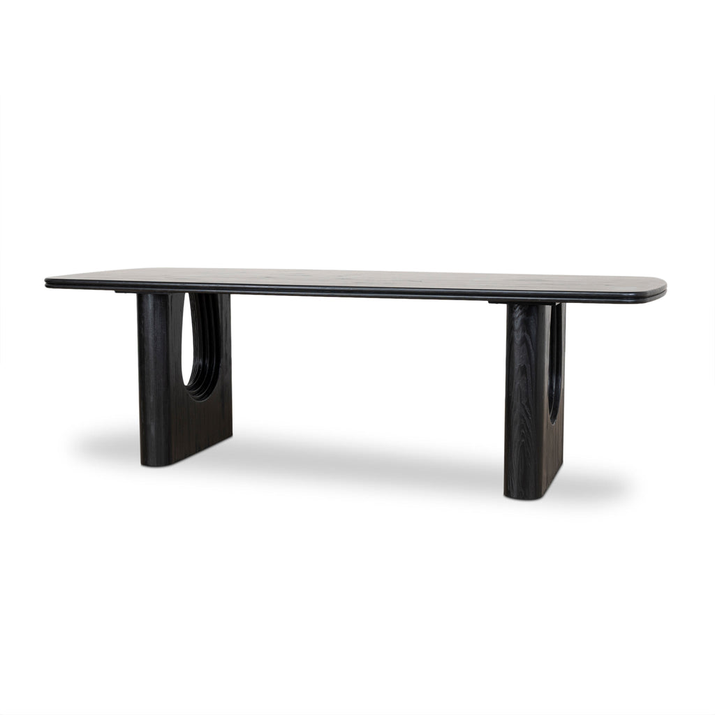 2.4M Recycled Fir Dining Table | Full Black | Myka Home
