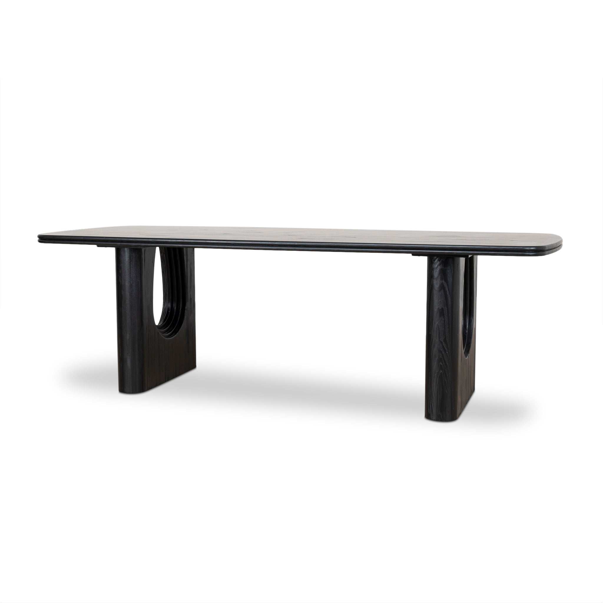 2.4M Recycled Fir Dining Table | Full Black | Myka Home