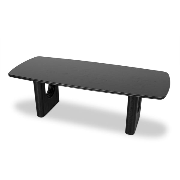 2.4M Recycled Fir Dining Table | Full Black | Myka Home