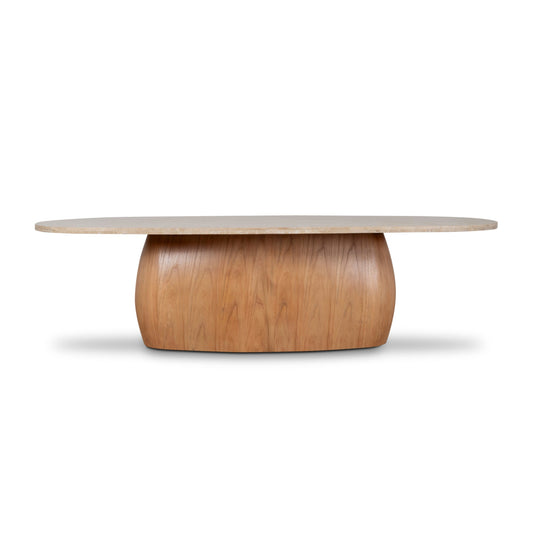 2.8M Travertine Dining Table | Natural | Myka Home