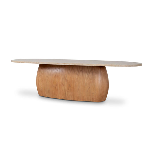 2.8M Travertine Dining Table | Natural | Myka Home
