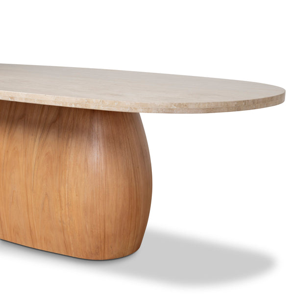 2.8M Travertine Dining Table | Natural | Myka Home