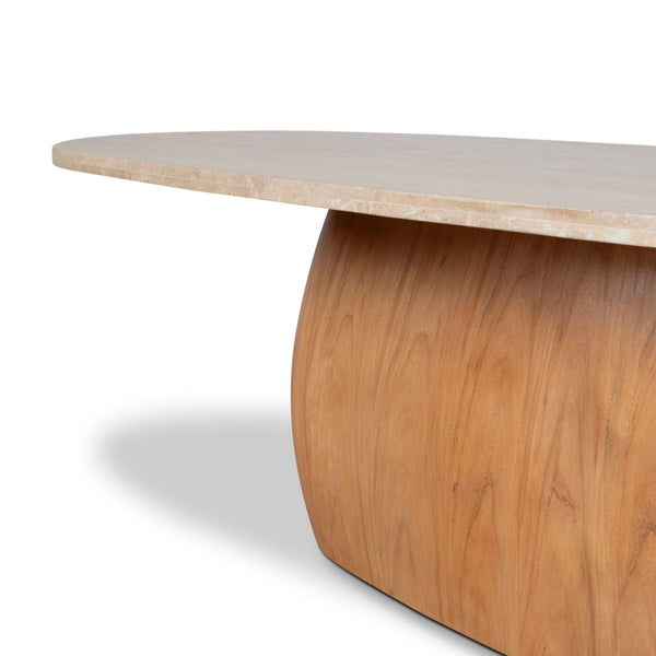 2.8M Travertine Dining Table | Natural | Myka Home