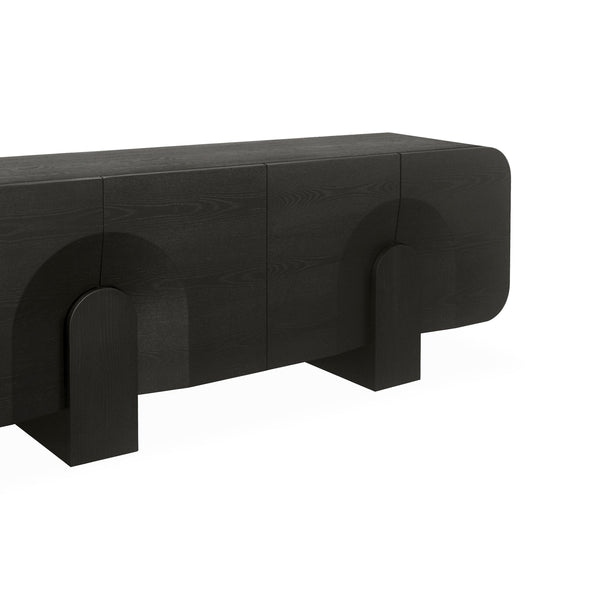 2.1M Buffet Unit | Textured Espresso Black | Myka Home