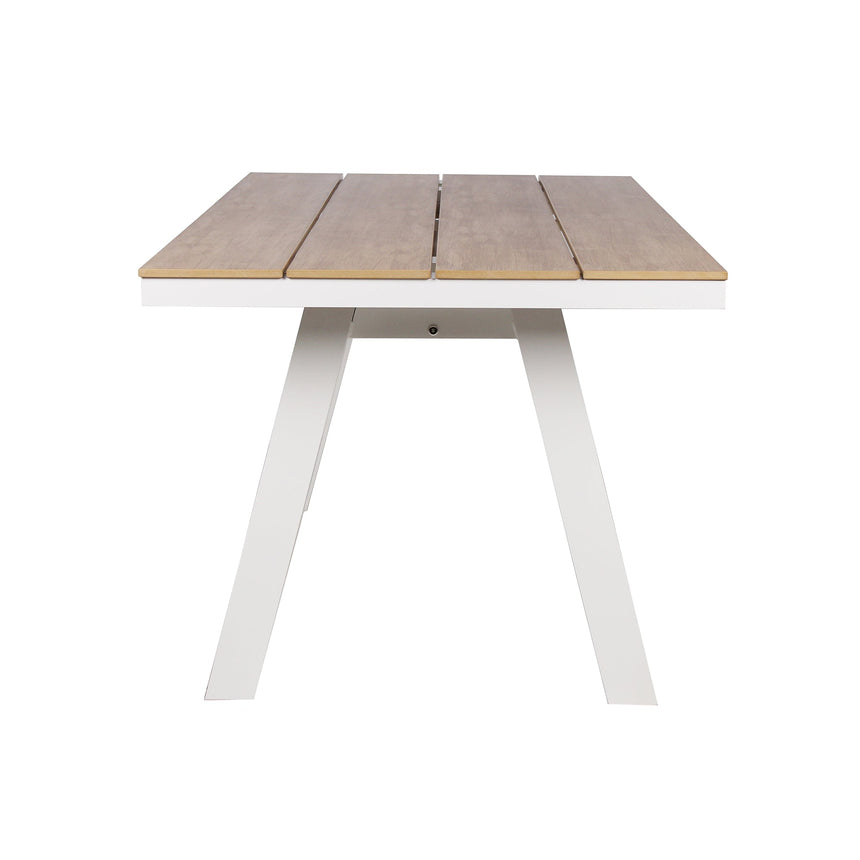 1.8m Sand White Outdoor Dining Table - Natural - View 3
