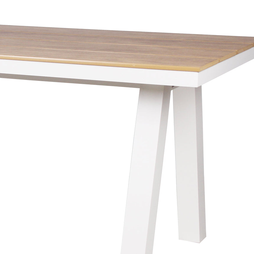 1.8m Sand White Outdoor Dining Table - Natural - View 5