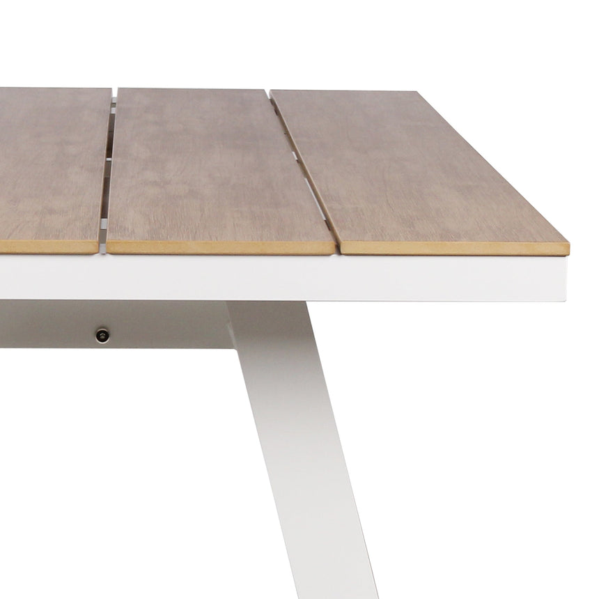 1.8m Sand White Outdoor Dining Table - Natural - View 6