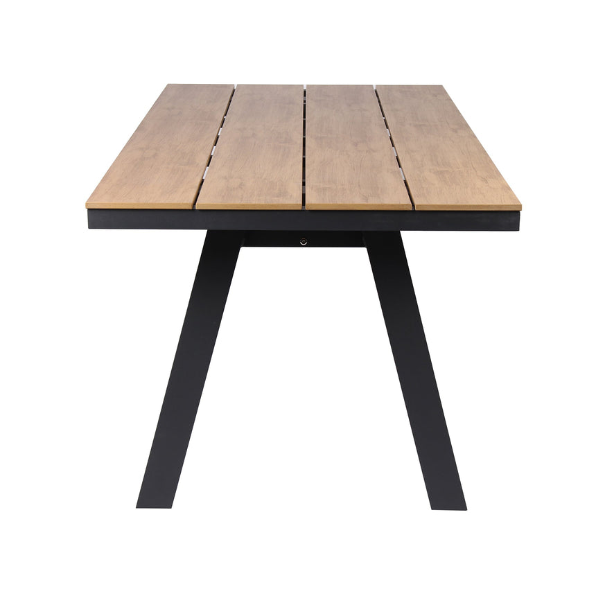 1.8m Charcoal Outdoor Dining Table - Natural - View 6
