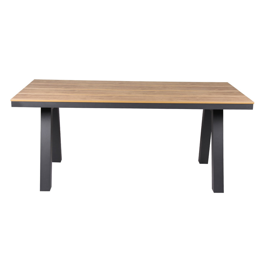 1.8m Charcoal Outdoor Dining Table - Natural - View 7
