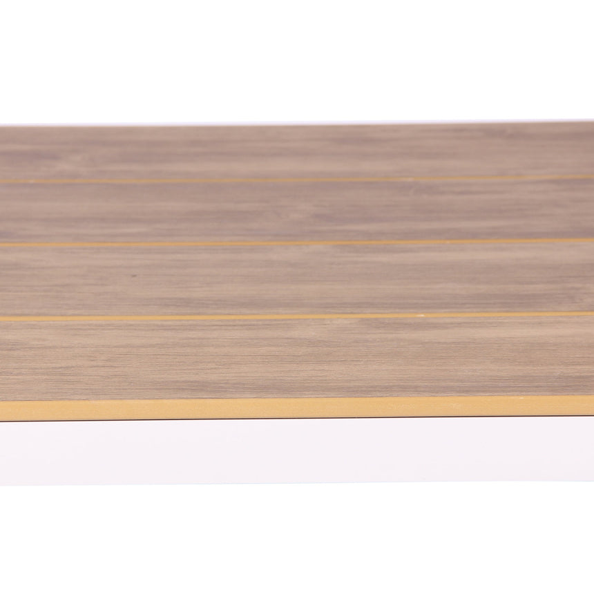 2.3m Sand White Outdoor Dining Table - Natural - View 6