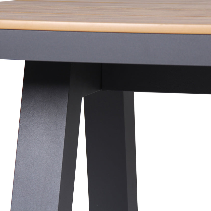 2.3m Charcoal Outdoor Dining Table - Natural - View 6