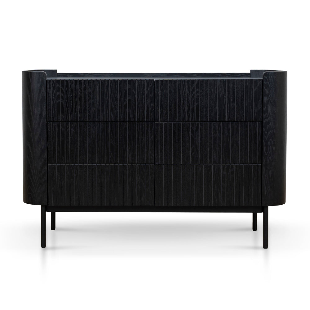 120cm Chest of Drawers | Full Black | Myka Home - View 2