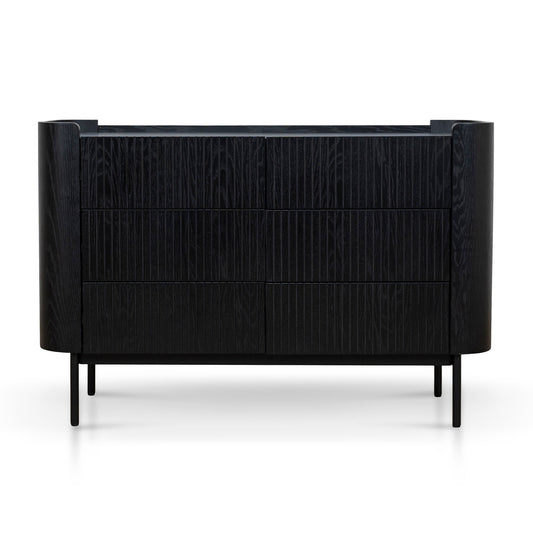 120cm Chest of Drawers | Full Black | Myka Home