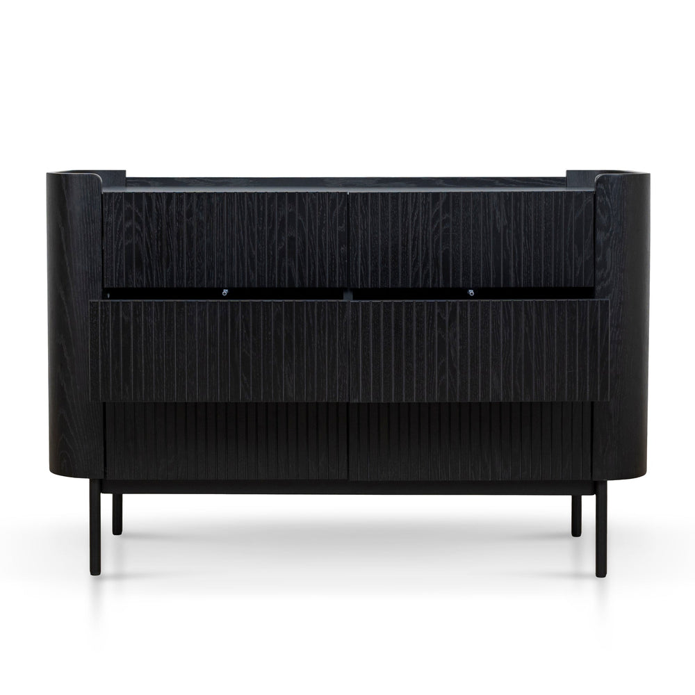120cm Chest of Drawers | Full Black | Myka Home - View 3