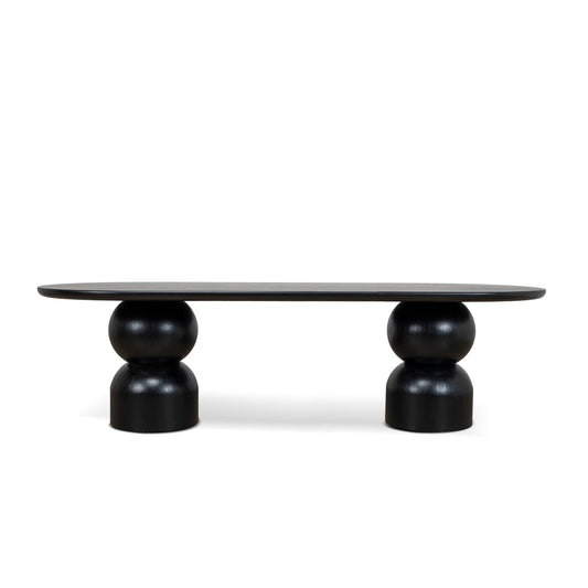 2.8m Dining Table | Full Black | Myka Home