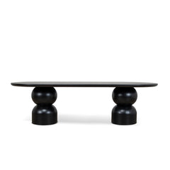 2.8m Dining Table | Full Black | Myka Home