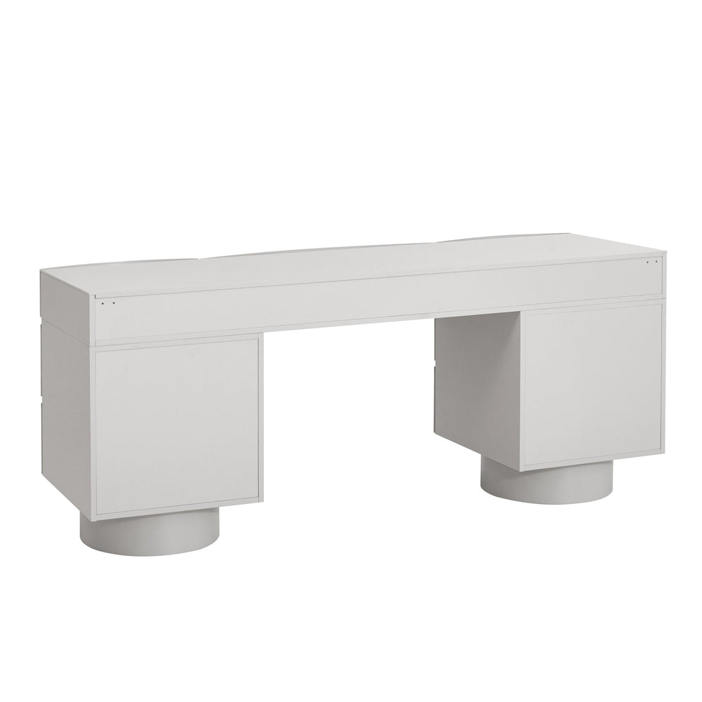 Home Office Desk | Warm Grey | Myka Home - View 3