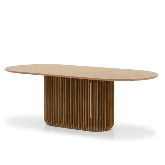 2.2m Oval Dining Table | Natural | Myka Home