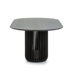 2.2m Oval Dining Table | Black Stain | Myka Home