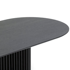 2.2m Oval Dining Table | Black Stain | Myka Home