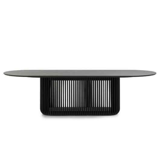 2.8m Oval Dining Table | Black Stain | Myka Home