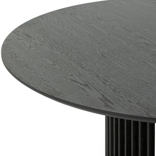 1.4m Round Dining Table | Black Stain | Myka Home