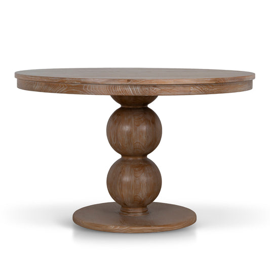 120cm Round Elm Dining Table | Natural | Myka Home