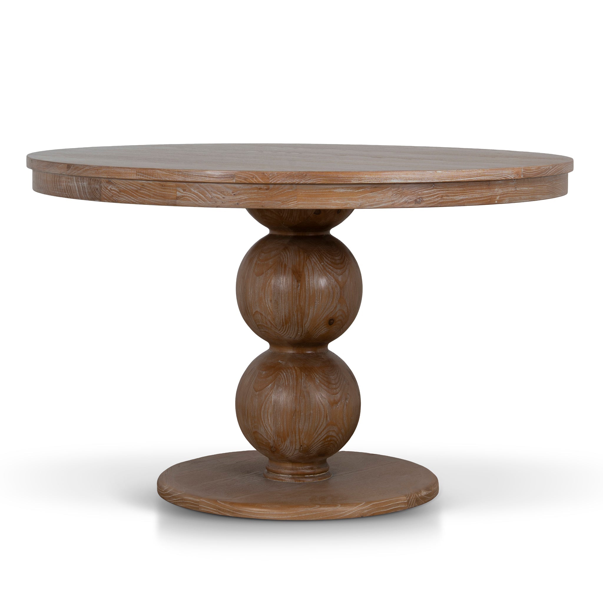 120cm Round Elm Dining Table | Natural | Myka Home - View 3