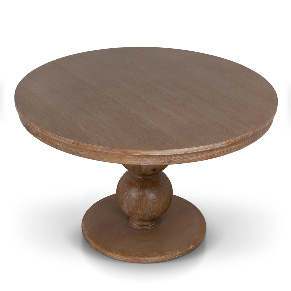 120cm Round Elm Dining Table | Natural | Myka Home - View 2